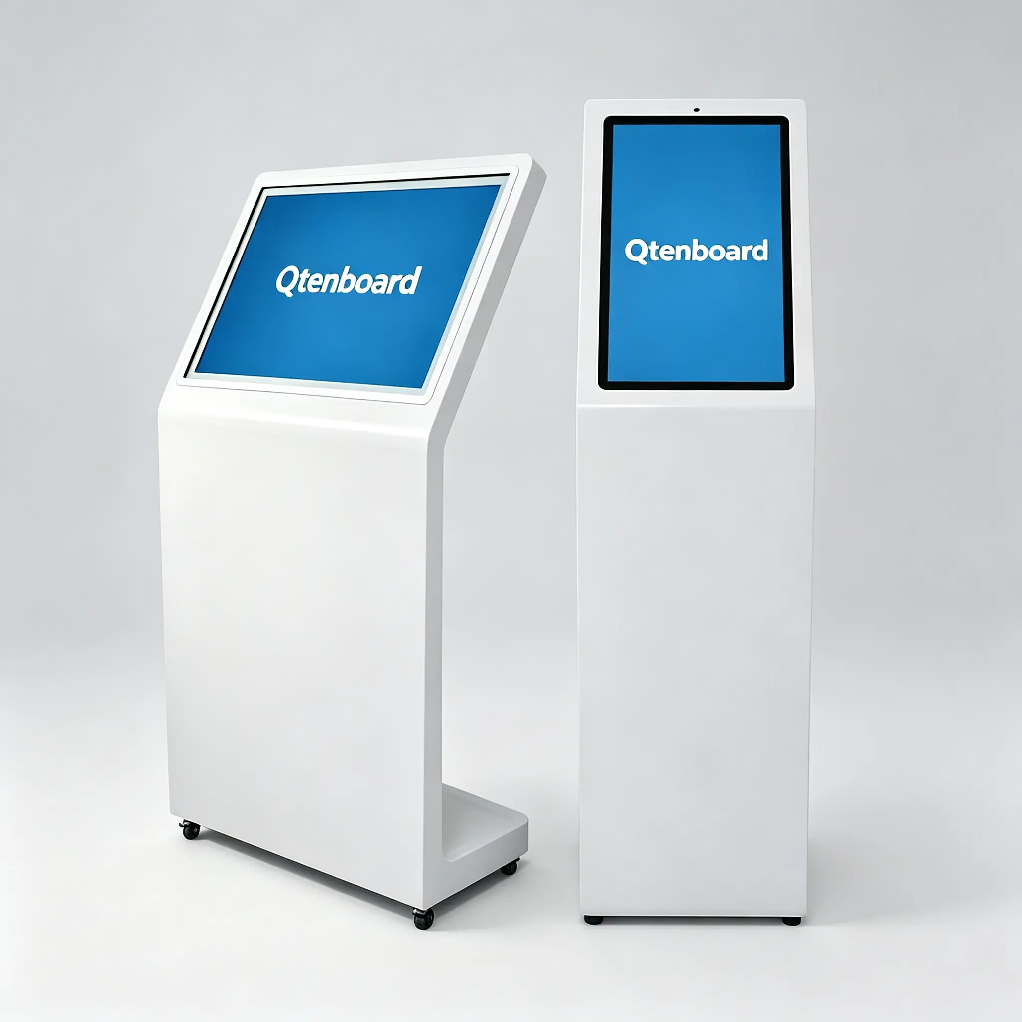 Qtenboard L-Shaped Interactive Touch Screen Kiosk